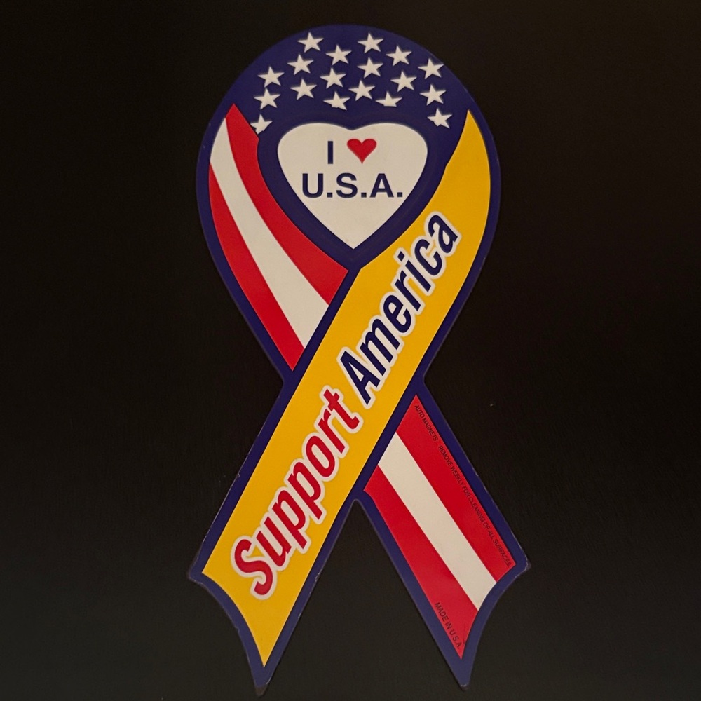 Patriotic Support America Ribbon Magnet for Car